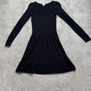 Lilly Pulitzer Black Long Sleeve Formal Dress